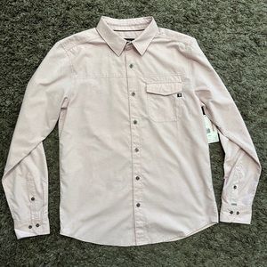 NWT Marmot Tumalo Pink Sand Long SleeveButton Down Shirt Size Medium
